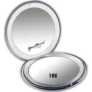 Gérard Brinard tasspiegeltje acryl spiegel transparant - 10x vergroting - Ø8cm