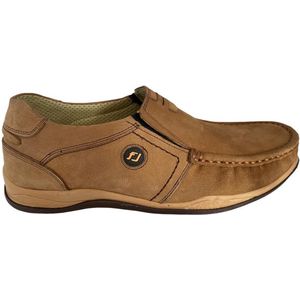 Instappers- Herenschoenen- Moccasins 220- Leer- Camel- Maat 43