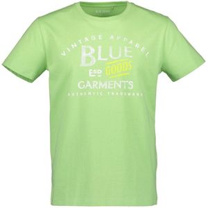 Blue Seven heren shirt 302727 groen print voorzijde - M