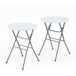 Party! Statafel Wit KD 2 stuks – Stijlvolle en Praktische Tafel voor Elke Gelegenheid