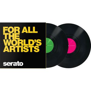 Serato Manifesto Control Vinyls zwart, voor All The Worlds - DJ-control