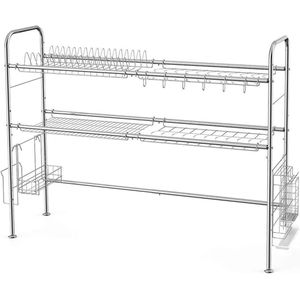 Afdruiprek - voor servies en snijplanken – mokken en glazen – dish drainer – luxe afdruiprek ‎45 x 34.5 x 20.5 cm