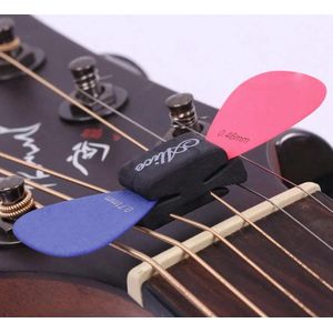 Plectrumhouder van hard plastic - Gitaar plectrum houder - Guitar pick holder - Universele houder - zwart