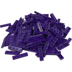 200 Bouwstenen 1x4 plate | Paars | Compatibel met Lego Classic | Keuze uit vele kleuren | SmallBricks