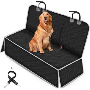 Duurzame autodeken achterbank - 142 x 129 cm - elastische hondengordel - krasbestendig en waterdicht - honden - kinderen - auto‘s - vrachtwagens - SUV's