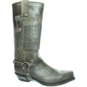 Sendra Boots 3604 Mad dog Seta Graffiet Biker Western Cowboy Laarzen Vierkante Neus Schuine Hak Afneembaar Spoor Zakje Rechte Schacht Treklussen Echt Leer Maat 45