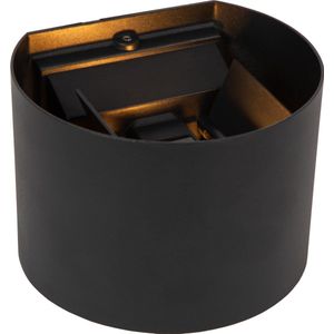 Lucide BOXX - Wandlamp - Voor Binnen/Buiten - LED Dimb. - 2x3W 2700K - IP54 - Zwart