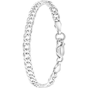Lucardi Jongens - Armband met plating - Moederdag Cadeautje - Echt Zilver - Zilverkleurig