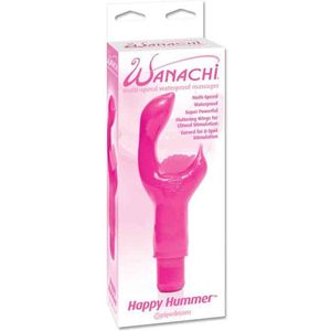 Pipedream Wanachi Massage en Wand Vibrator Happy Hummer - Roze - 19 cm