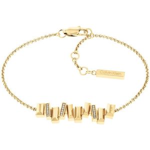 Calvin Klein - 35000241 - Armband - Dames - roestvrij staal - geelgoud - 16+2,5 cm