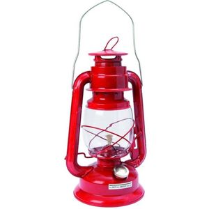 Hofftech Stormlantaarn 30 cm - Rood - olielamp petroleumlamp olie lamp stormlamp (excl. lampolie)