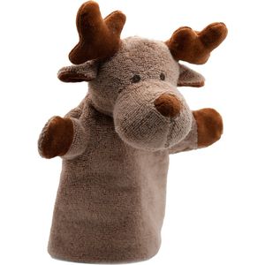 Knuffel Handpop Rendier - Bruin - 25 cm