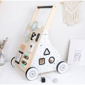 Houten loopwagen babywalker eerste stapjes 1 jaar