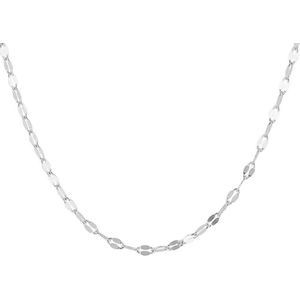 YO&NO - Ketting - Zilver - Anker -  2,2 mm -  80 cm - Sieraden vrouw -  Gerhodineerd - Zilver 925