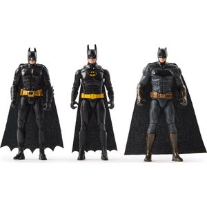 Dc Batman – 85Th Anniversary – 10 Cm Figures 3-Pack – Batman Returns Batman, The Dark Knight Batman, Superman Batman.