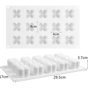 Kaarsmal - 15 Mini Kubussen - Kaars Mallen - Siliconen mal - Zelf kaarsen maken - Gips & epoxy gieten - Zeep Maken - IXEN