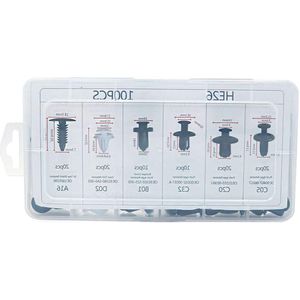 Titel suggestie: 100 Stks Push Type Retainer Clips met Plastic Opbergtas voor Veel Auto Merk