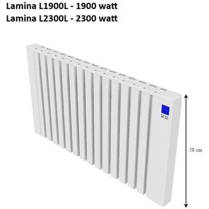 Speksteenradiator;Lamina Electrische radiator met koalitsteen 1900 Watt; voor ca 15 -18m2 ; Zuinig in Stroomverbruik; zeer comfortabele warmte ; stralingswarmte en confectiewarmte