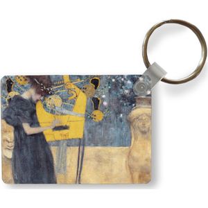 Sleutelhanger - De muziek - schilderij van Gustav Klimt - Uitdeelcadeautjes - Plastic