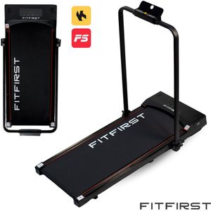 FitFirst® Jogger Pro 1-12 km/h - Inklapbare Loopband met ingebouwde Speakers en App - Inklapbaar met draaiknop en verrijdbaar - Bedieningspaneel en Afstandsbediening - Display met Trainingsinformatie - Telefoonhouder - Bluetooth - Hometrainer Fitness
