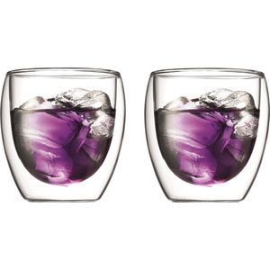 Bodum Pavina Glas - Dubbelwandig - Klein 0.25L -  Set van 2