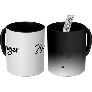 Magische Mok - Foto op Warmte Mokken - Koffiemok - Spreuken - Zwanger - Quotes - Mama - Magic Mok - Beker - 350 ML - Theemok