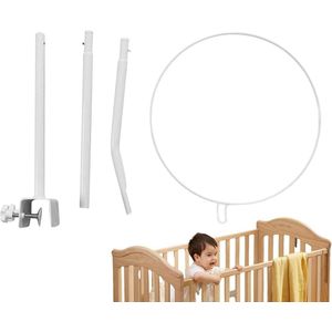 Babybedje Canopy Holder Stand Duurzame afneembare netstandaard met 5 niveaus Babybedoverkapping voor babykamer Wiegbedje luifel Babybedje-accessoires .