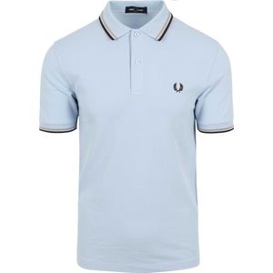 Fred Perry - Polo M3600 Lichtblauw V02 - Slim-fit - Heren Poloshirt Maat S