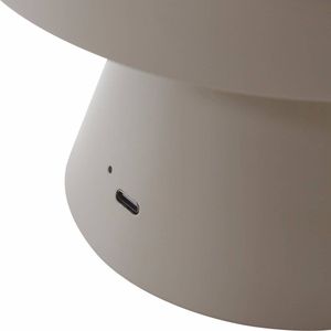 Lindby - LED tafellamp- met touchdimmer - 1licht - IJzer - H: 17.5 cm - grijs - Inclusief lichtbron