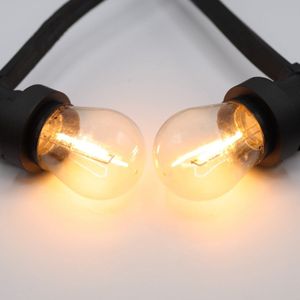 Prikkabel set met dimbare 1 watt LED filament lampen