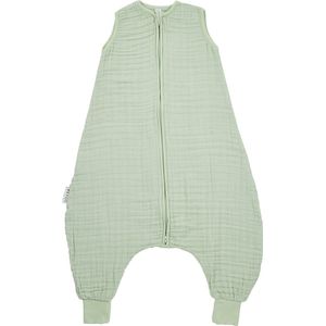 Meyco Baby Uni baby zomer slaapoverall jumper - pre-washed hydrofiel - soft green - 104cm