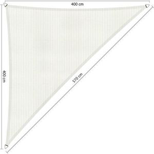 Shadow Comfort® Driehoek 90° schaduwdoek - UV Bestendig - Zonnedoek - 400 x 400 x 570 CM - Mineral White