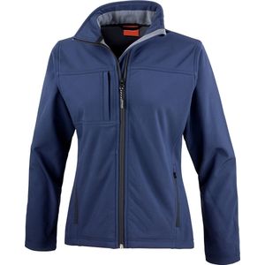 Dames Classic Softshell Outdoorjas Result maat L Donkerblauw