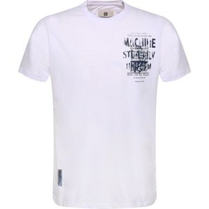 Gabbiano T-shirt T Shirt Met Borstprint 14010 101 White Mannen Maat - L