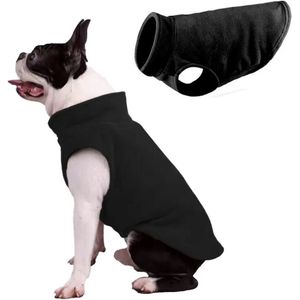 Fleece Hondentrui Zwart - Maat L - Ruglengte 36cm en Borstomvang 48cm