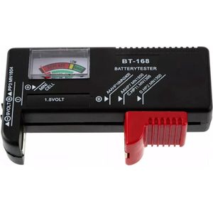 Batterijtester - Batterijentester Voor Alle Batterijen - Batterij Tester Met Analoge Indicator - Zwart