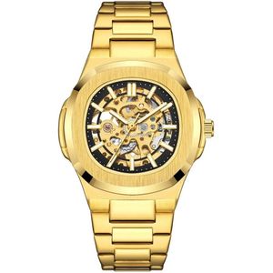 Soraro Automatische Horloge Goud | Waterafstotend | 42mm | Cadeau Giftbox | Goud | Automatic Horloges | Automatisch Watchwinder | Stalen Band | Herenhorloge Jongens Heren | Vaderdag | Vaderdag Cadeau