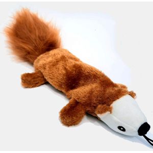 Abany quality design - SALE - honden - eekhoorn bored - pluche - met piep - hoge acceptatie - 40 x 7 x 7 cm - hondenspeelgoed - hond - speelgoed - puppy - leuk speelgoed hond - apporteren - volwassen hond