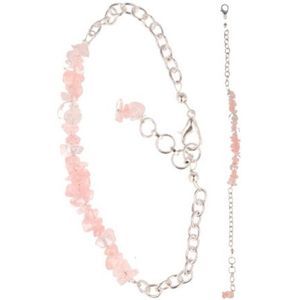 Bar Armband - Roze Kwarts
