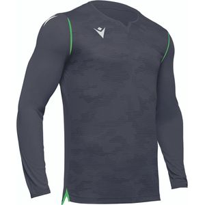 Macron Ares Keepershirt Lange Mouw Heren - Antraciet / Fluogeel | Maat: XL