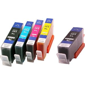 IPEXNL geschikt voor HP 364XL Set 5x huismerk cartridge 2x bk en 1x cy, ma, ye o.a. voor HP DeskJet 3070A 3520 e-All-in-One 3521 3522 3524 D5445 D5460 4610 4620 4622 7515 5510 5514 5515 5520 e All-in-One 5522 5524 5525 6510 6520 6525