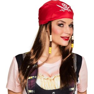 Boland - Pruik Piraat Mary Bruin - Steil - Lang - Vrouwen - Piraat - Piraten