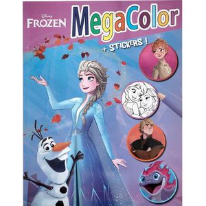 Disney Frozen - kleurboek met stickers - megacolor +/- 130 kleurplaten - Anna - Elsa - Christof - prinsessen - kado - cadeau - verjaardag