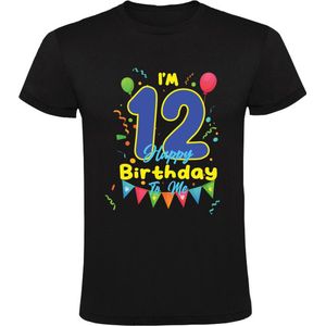 I'm 12 Happy Birthday To Me Kinder T-shirt 128 | Jarig | Verjaardag | Feest | 12 jaar