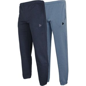 2-Pack Donnay Joggingbroek met elastiek - Sportbroek - Heren - Maat S - Navy & Blue grey (485)