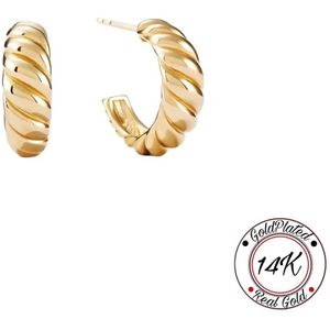 Soraro Croissant Oorbellen | 14K Goldplated | Goudkleurig | Elegant | Moederdag Cadeau | Cadeau voor Haar| Cadeau
