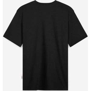 A-dam Black Noodles - T-shirt - Heren - Volwassenen - Vegan - Korte Mouwen - T-shirts - Katoen - Zwart - M