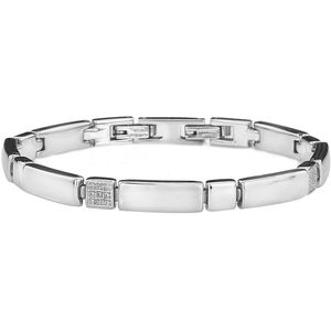 Traveller Armband - Dames - Zilverkleurig - Edelstaal - Zirkonia - Verstelbare Armband 18-19,5 cm - 180921