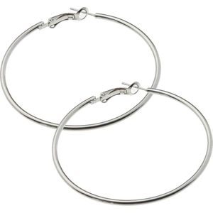 Fako Bijoux® - Grote Oorringen - Hoepel Oorbellen - 6cm - 60mm - Zilverkleurig