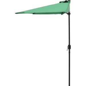 Parasol Josey - Stokparasol - Halfrond - Voor balkons of terrassen - 300x150x230 - Groen - Deluxe Look